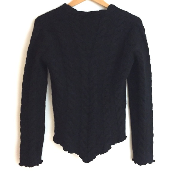 Black Goat 100% Cashmere Cable Knit Sweater S - Picture 2 of 8